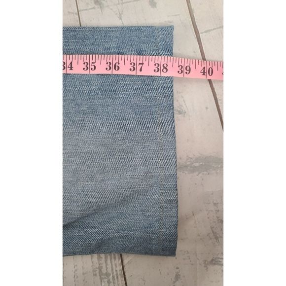 Polo Jeans 38 x 30 Straight Leg Ralph Lauren Light Blue Distressed Denim Hemmed - Picture 6 of 9